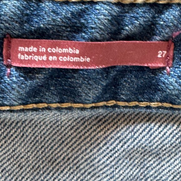 Anthropologie Pilcro The Joey High Rise Distressed Wide Leg denim jeans size 27 - Picture 6 of 15